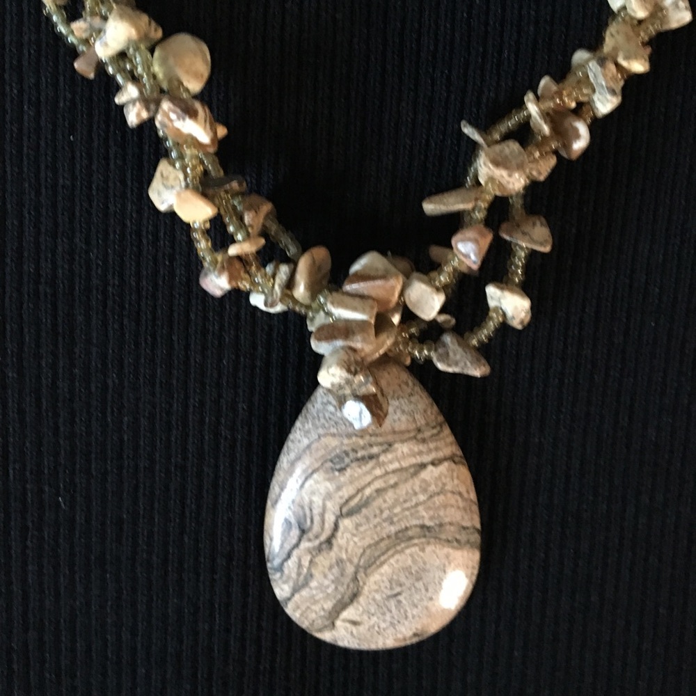 Stone and beads necklace from Puerto Vallarta.